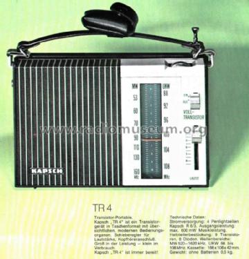 Volltransistor TR-4 ; Kapsch & Söhne KS, (ID = 3003406) Radio