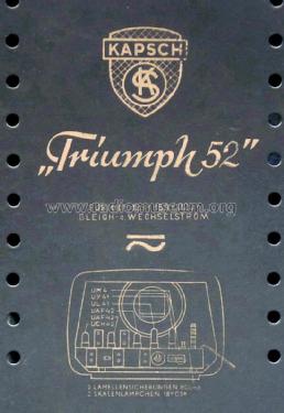 Triumph 52A; Kapsch & Söhne KS, (ID = 2366012) Radio