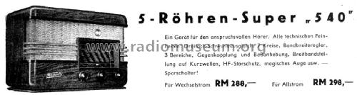 540-GW; Kapsch & Söhne KS, (ID = 1286629) Radio