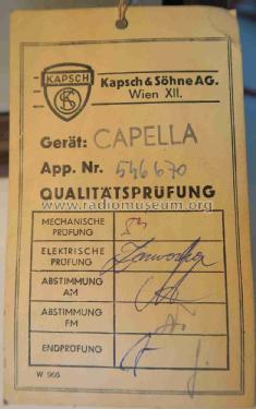 Capella ; Kapsch & Söhne KS, (ID = 1997401) Radio