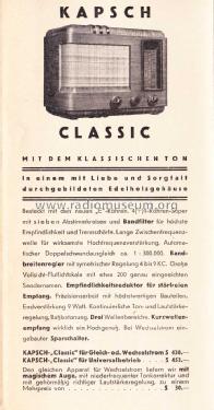 Classic B ; Kapsch & Söhne KS, (ID = 1488366) Radio