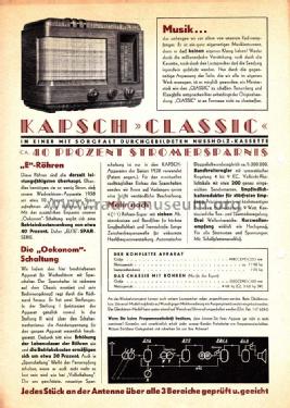 Classic W ; Kapsch & Söhne KS, (ID = 1493322) Radio