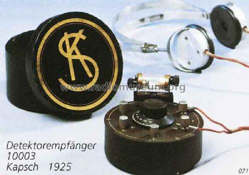Kristall Detektor-Empfänger mit Variometer Katalog Nr. 10003; Kapsch & Söhne KS, (ID = 1806) Crystal