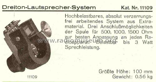 Dreiton-Lautsprecher-System 11109; Kapsch & Söhne KS, (ID = 853341) Radio part