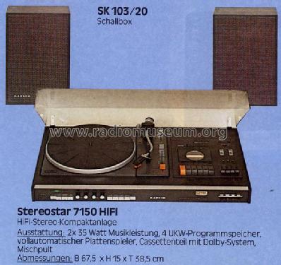 HiFi-Stereo-Kompaktanlage Stereostar 7150 HiFi; Kapsch & Söhne KS, (ID = 849356) Radio