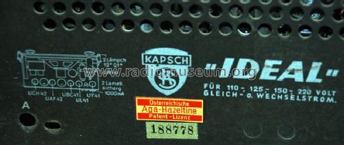 Ideal A ; Kapsch & Söhne KS, (ID = 1225511) Radio