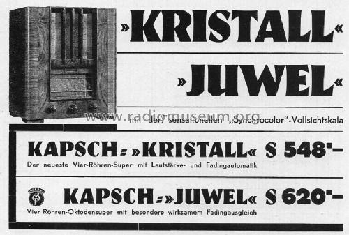 Juwel W ; Kapsch & Söhne KS, (ID = 1526512) Radio