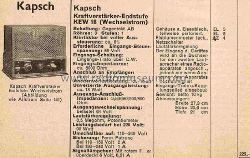 KEW18; Kapsch & Söhne KS, (ID = 1045176) Ampl/Mixer