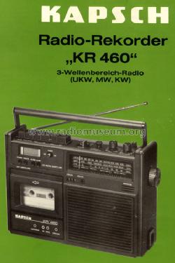 Radio-Recorder KR460; Kapsch & Söhne KS, (ID = 485511) Radio