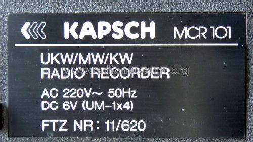 MCR101; Kapsch & Söhne KS, (ID = 1995983) Radio