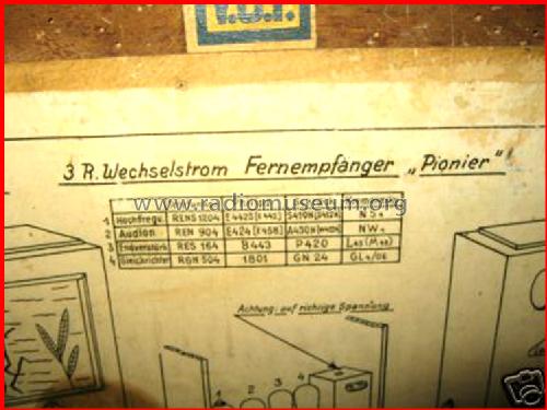 Pionier W 3 R. Wechselstrom Fernempfänger ; Kapsch & Söhne KS, (ID = 485270) Radio