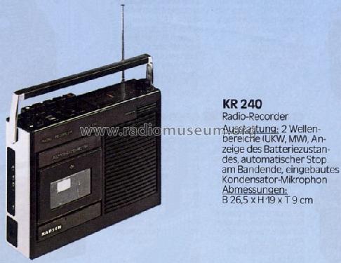 Radio-Recorder KR240; Kapsch & Söhne KS, (ID = 849287) Radio