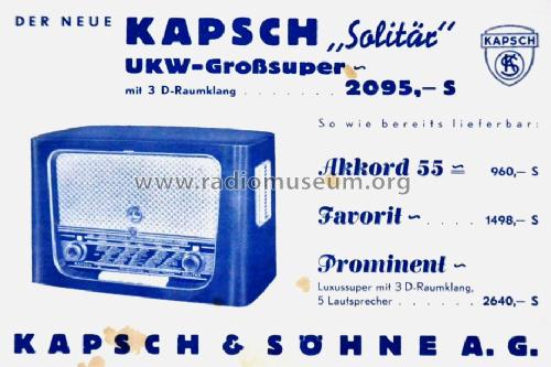 Solitär Wechselstrom; Kapsch & Söhne KS, (ID = 1681163) Radio