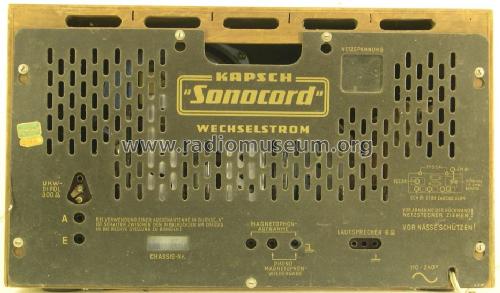 Sonocord Wechselstrom; Kapsch & Söhne KS, (ID = 1687719) Radio