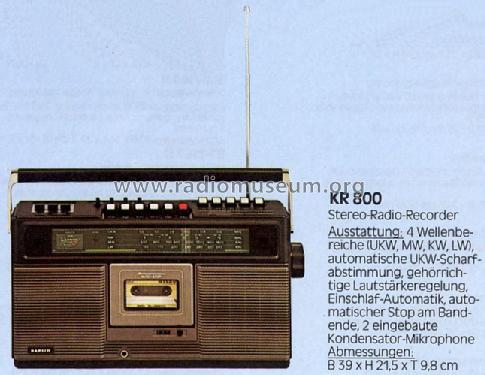 Stereo-Radio-Recorder KR800; Kapsch & Söhne KS, (ID = 849283) Radio