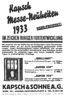 Super 5W 533W Katalog Nr. 11803; Kapsch & Söhne KS, (ID = 2097291) Radio