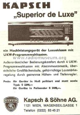 Superior de Luxe ; Kapsch & Söhne KS, (ID = 755980) Radio