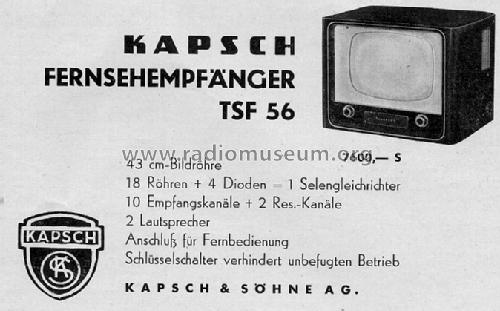 TFS56; Kapsch & Söhne KS, (ID = 198269) Televisore