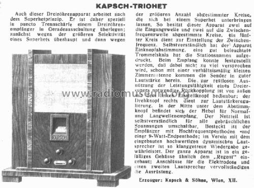 Triohet-Super 3 11812 3G; Kapsch & Söhne KS, (ID = 10300) Radio