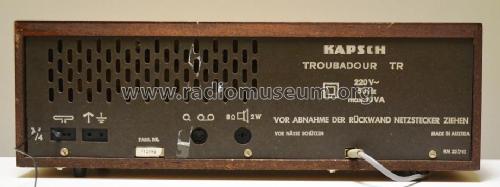 Troubadour TR ; Kapsch & Söhne KS, (ID = 2019349) Radio