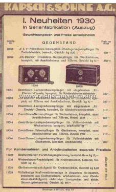 Zweiröhren-Netzempfänger Katalog Nr. 10045; Kapsch & Söhne KS, (ID = 820669) Radio