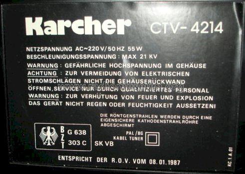 CTV-4214; Karcher, Horst; (ID = 843422) Television