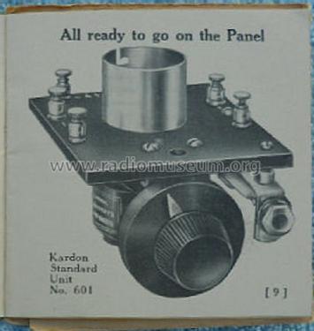 One Stage Audio Amplifier No. 601; Kardon Products Co.; (ID = 1152673) Verst/Mix