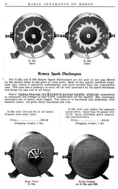 Rotary Spark Discharger K-20b; Karlowa Radio Co., (ID = 1851376) Amateur-D