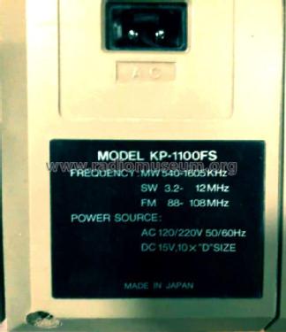 FM/SW/AM Stereo Cassette Recorder / Key Boards KP-1100FS; Kasuga Electric Mfg (ID = 2643701) Radio