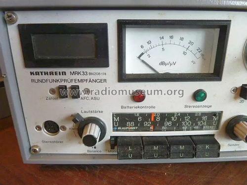 Rundfunkprüfempfänger MRK33 BN 208.174; Kathrein, Anton; (ID = 3082798) Equipment