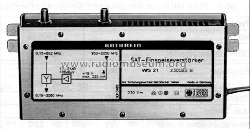 Sat-Einspeiseverstärker VWS 21 BN 230585; Kathrein; Rosenheim (ID = 1735158) RF-Ampl.