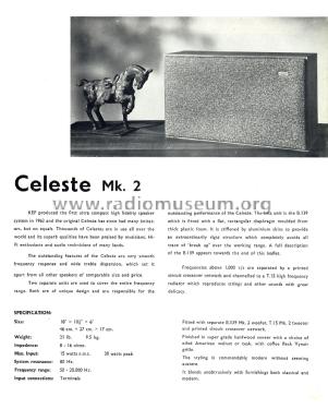 K2 Celeste Mk. II ; KEF Electronics; (ID = 2253545) Speaker-P