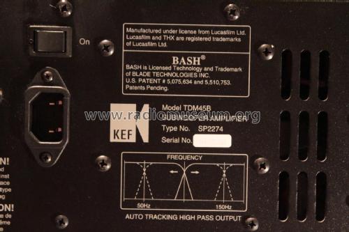 Subwoofer Amplifier TDM45B SP2274; KEF Electronics; (ID = 1969317) Altavoz-Au