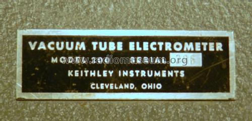 Vacuum Tube Electrometer 200; Keithley Instruments (ID = 2751825) Equipment