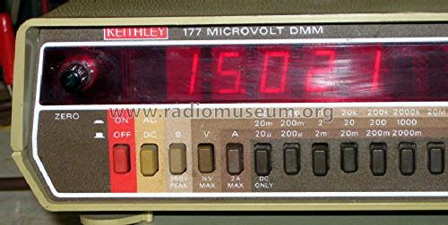 Microvolt DMM 177; Keithley Instruments (ID = 1309334) Equipment