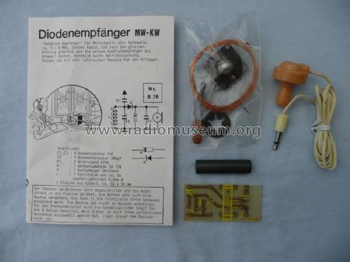 Diodenempfänger MW+KW Nr. B 76; Kemo-Electronic GmbH (ID = 2929261) Kit