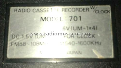 Cassette Radio With Timer 701; Kemtronic brand, (ID = 2610097) Radio