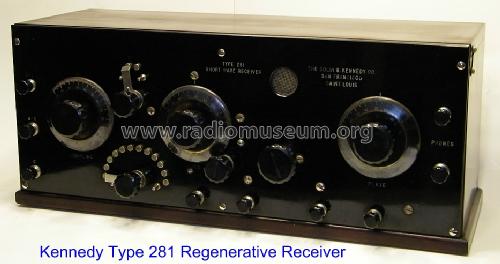 281 Short-Wave Regenerative Receiver; Kennedy Co., Colin B (ID = 1335104) Radio