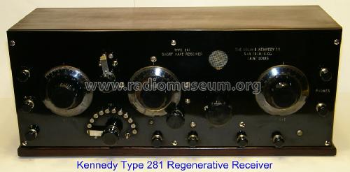 281 Short-Wave Regenerative Receiver; Kennedy Co., Colin B (ID = 1335105) Radio