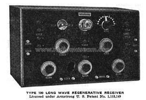 Long Wave Regenerative Receiver Type 100; Kennedy Co., Colin B (ID = 1266179) Radio