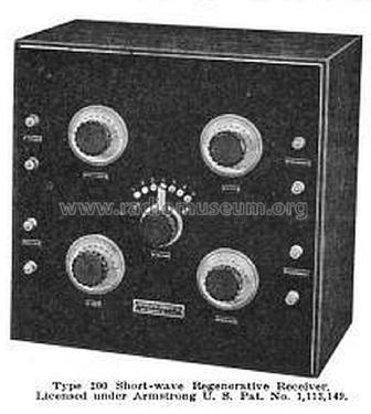 Short Wave Regenerative Receiver Type 200; Kennedy Co., Colin B (ID = 1266178) mod-pre26