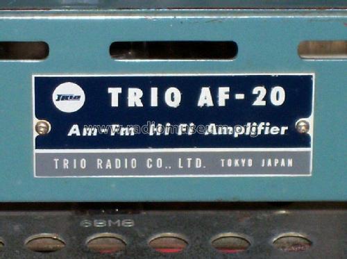 Trio AM FM HiFi Amplifier AF-20; Kenwood, Trio- (ID = 2711835) Radio