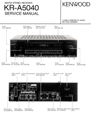 AM-FM Stereo Receiver KR-A5040; Kenwood, Trio- (ID = 2693323) Radio