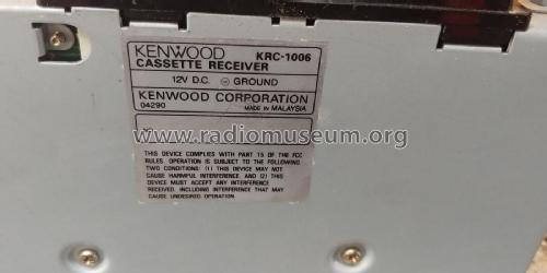 Cassette Receiver KRC-1006; Kenwood, Trio- (ID = 2849232) Autoradio