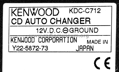 CD Auto Changer KDC-C712; Kenwood, Trio- (ID = 2750032) R-Player