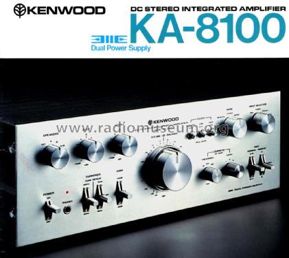 DC Stereo Integrated Amplifier KA-8100; Kenwood, Trio- (ID = 2853207) Ampl/Mixer