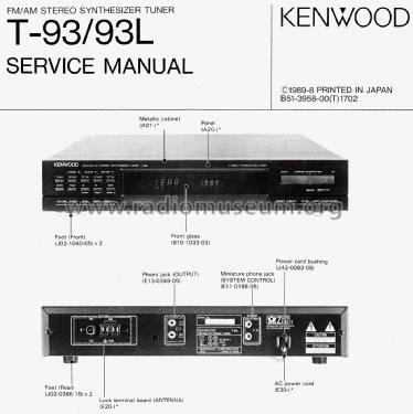 FM/MW/LW Stereo Tuner T-93L; Kenwood, Trio- (ID = 2691246) Radio