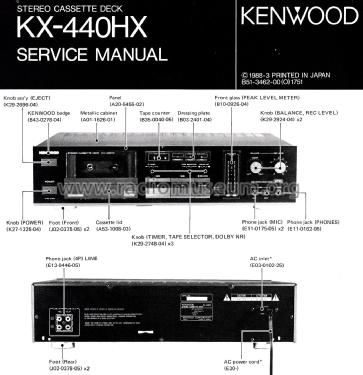 Stereo Cassette Deck KX-440 HX; Kenwood, Trio- (ID = 2691527) R-Player