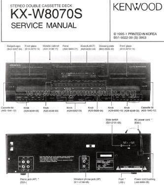 Stereo Double Cassette Deck KX-W8070S; Kenwood, Trio- (ID = 2691864) R-Player