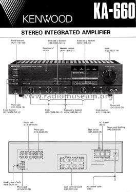 Stereo Integrated Amplifier KA-660; Kenwood, Trio- (ID = 2692428) Ampl/Mixer